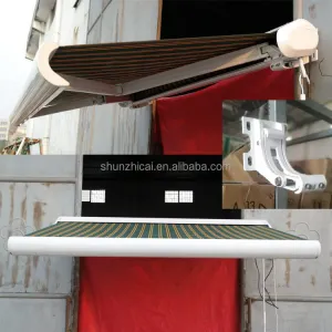 Full Cassete Aluminum Manual Remote Double Control Diy Electric Retractable Awning