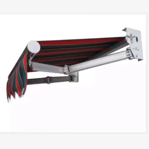 Hot Sale Manual Sunshading Aluminium PVC Coated Retractable Patio Awning Outdoor Sun Shade Canopy