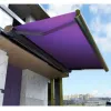 Hot Sale 43m Retractable Full Cassette Electric Awning LED Light Remote Control Modern Style Windproof Aluminum Coated Poly