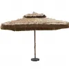 Natural Color Hawaii Hula Tiki Artificial Straw Thatched Beach Umbrella