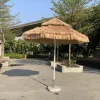 Outdoor Double-Layer Mid Pillar Thatch Umbrella Marble Stand Big Size Garden Villa Hotel Pool Beach Cafe for Courtyard Pool