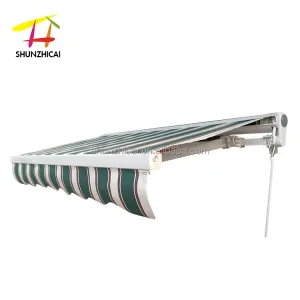 Semi Cassete Manual Remote Double Control Retractable Diy Aluminum Wind Resistant Awning