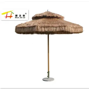Shunzhicai Tourist Attraction Bali Hut 10 Feet Palm Outdoor Straw Umbrella Thatch Beach Hawaii Umbrella