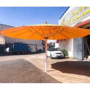 UMBRELLA SUPPLIER OEM ODM Customize Luxury 4m-9m Big Printed Foldable Parasol Umbrella Electric Remote Control Retractable Light