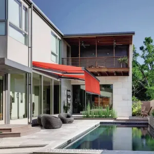 Umbrella Electric Awning with Remote Control LED Light