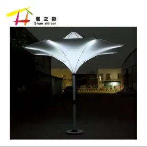 Wholesale 8 Ribs Patio Umbrella Outdoor Patio Sun Umbrella with LED Light
