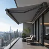 4X3M 5X3M 6X3M Electric Full Cassette Awning Remote Control Aluminum Frame Outdoor Garden Balcony Sun Shade Canopy