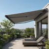 Awning Outdoor Motorized Retractable Canopy Patio Balcony Aluminum Alloy Frame Waterproof Acrylic Sun Shade Cover