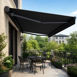 Custom Size Outdoor Awning Retractable Electric Aluminum Frame Full Cassette Waterproof Canopy OEM Production Supply