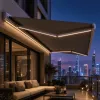Heat Resistant Sun Blocking Full Cassette Aluminium Factory Direct Home Retractable Awning Aluminium Outdoor