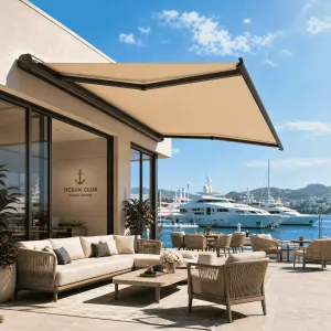 Household Electric Fold Arm Sunshade Aluminium Wholesale Balcony Deck Retractable Awning Aluminium Outdoor