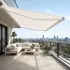 Office Room Awning Full Cassette Motorized Retractable Coated Sail Finishing Aluminum Frame Outdoor Sunshade Canopy