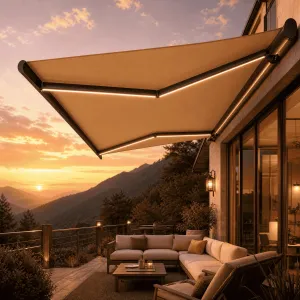 Portable Foldable Space Saving Motorized Aluminum OEM Household Retractable Awning Aluminium Outdoor