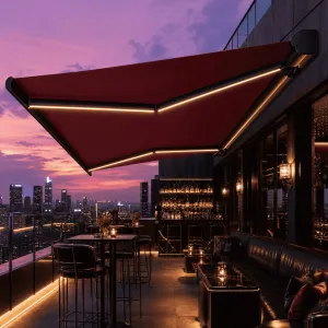 Rust Free Coated Frame Auto Retractable Alloy Customized Outdoor Retractable Awning Aluminium Outdoor