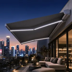 Snow Resistant Cold Proof Electric Fold Arm Alloy Wholesale Outdoor Retractable Awning Aluminium Outdoor