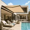 Stable Structure Heavy Load Wind Shield Aluminium Custom Made Leisure Retractable Awning Aluminium Outdoor