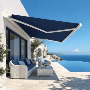 Wide Width 6m 7m Large Coverage Electric Aluminium Wholesale Terrace Retractable Awning Aluminium Outdoor