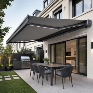 Windows Awning Aluminum Full Cassette Retractable Electric Rain Canopy Outdoor House Door Sun Protection Custom Size