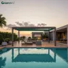 2025 HOT Custom Made Terrace Roofing Aluminum Pergola Outdoor Canopy Terrace Roof Panel Aluminium Pergola