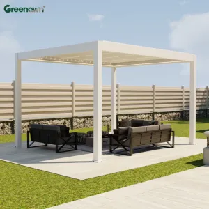 3x3 3x4 4x4 6x4 m OEM Factory Modern Outdoor Bioclimatic Pergola Aluminum Louver Pergola