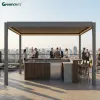 Aluminium Pergola Shutter Gazebo Motorized Louvered Roof Pergolas Aluminum Set