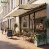 Aluminum Porch Awning Retractable Patio Deck Canopy House Front Door Window Custom Size Beige