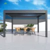 Automatic Remote Control Pergola Electric Opening Louver Roof Garden Metal Pergola Awning