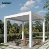 China Manufacturer Pergola Gazebo Patio Shade Outdoor Waterproof Aluminum Motorized Pergola With Remote Controller Prefab Houses