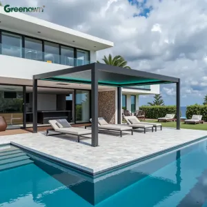Easily Assembled Home DIY Outdoor Sofa Furniture Automatic Aluminium Gazebo Pergola Bioclimatica Outdoor