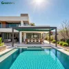 Easy Assemble Outdoor Sofa Furniture Electric Aluminium Louvre Pergola for Terrace Roof