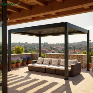 Factory Direct-Sale Aluminum Pergola Roof Louver Garden Pergola Motorized Pergola Ideas