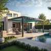 HOT Aluminum Pergola Waterproof Louvered Roofing Outdoor Motorized Louvered Pergola3x4m 3x5m 4x4m 6x4m