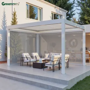 Remote Control Garden Buildings Aluminium Pergola Garden Decoration