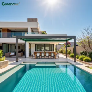 Modern Design Waterproof Furniture Garden Chair Outdoor Aluminum Motorized Pergola