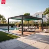 Motorized Modern Furnitures Weather Resistant Gazebo Aluminum Terrace Roof Bioclimatic Pergola Outdoor