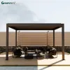 OEM 4x4 4x5 4x6 4x8 5x4 6x3 6x4 Outdoor Folding Retractable Wall to Pergola Low MOQ Powder Coated Frame Easy Installation