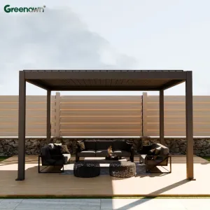 OEM 4x4 4x5 4x6 4x8 5x4 6x3 6x4 Outdoor Folding Retractable Wall to Pergola Low MOQ Powder Coated Frame Easy Installation