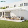 Outdoor Garden Automatic Canopy Motorized Electric Louver Roof Aluminum Pergola Wall Mounted