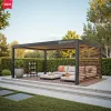 Waterproof Motorized Electric Adjustable Roof Garden Gazebo Aluminum Outdoor Pergola 3x4