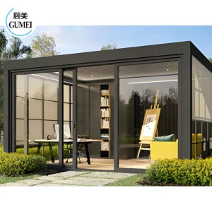 Aluminum Pergola Outdoor Garden Waterproof Patio Roof Automatic Weatherproof Wall Louvered Pergola Aluminum Pergola