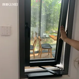 Crank Awning Window Modern Double Glazed Thermal Insulation Aluminum Windows for House