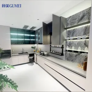 Custom Furniture Manufacturer Contemporary Modular Fitted Kitchen Cabinet Wood Plywood Shaker Indoor Cupboard Complete Sets Rta