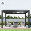 Customized Motorized Aluminum Outdoor Pergola Adjustable Garden Pergola With Shutters Roof
