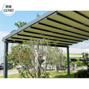 Customized Motorized Waterproof Retracted Roof Cover with Retractable Side Screen