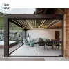 Customized Waterproof Pergola Aluminum Louvered Roof Cover Motorized Outdoor Pergola Garden Metal Gazebo