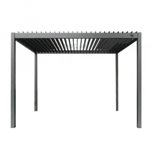 DIY Retractable Louver Roof Waterproof Garden Buildings Bioclimatic Manual Aluminium Pergola