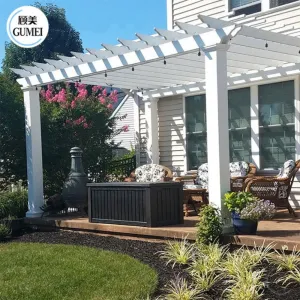 Factory Direct Supply Eco-friendly Aluminum Alloy Garden Grape Trellis Pergola