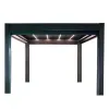 Gumei Bioclimatique Sun Shade Outdoor Patio Waterproof Pavilion Roof Motorized Garden Motorized Louvered Aluminium Pergola