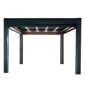 Gumei Bioclimatique Sun Shade Outdoor Patio Waterproof Pavilion Roof Motorized Garden Motorized Louvered Aluminium Pergola