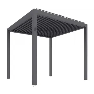 Gumei Electric Pergola Patio Cover Roof 4x4 4x3 Bioclimatic Motorized Aluminium Outdoor Louvered Pergola